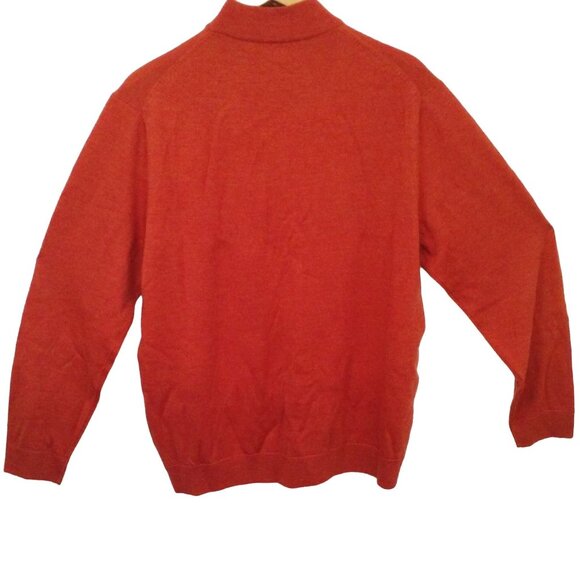 Vintage Y2K Turnbury Extra-Fine Merino Wool Sweater -L Mockneck Copper Mended - Picture 9 of 10